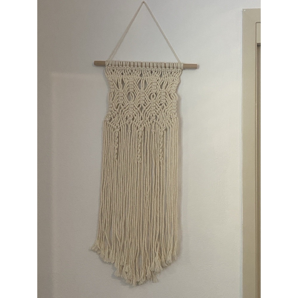 Macrame Star Wall Hanging Set Of 2 Bohemian Hippie Decor